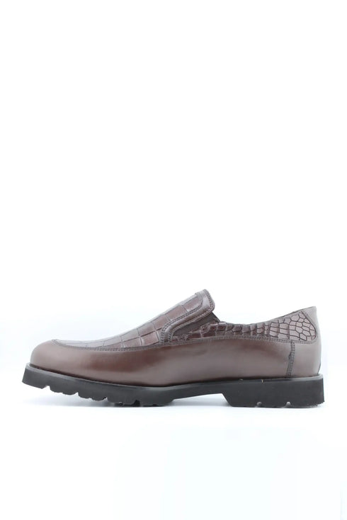 DFC Relax Men Embossed Slip-On Loafers with Textured Panels